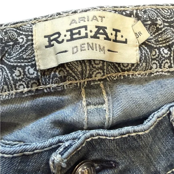Ariat Women's R.E.A.L. Icon Mid Rise Straight Leg Jeans 33x30 - Picture 5 of 15